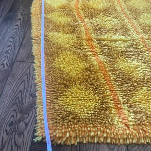 Vintage shag diamond retro rug mid century modern - Picture 2 of 7